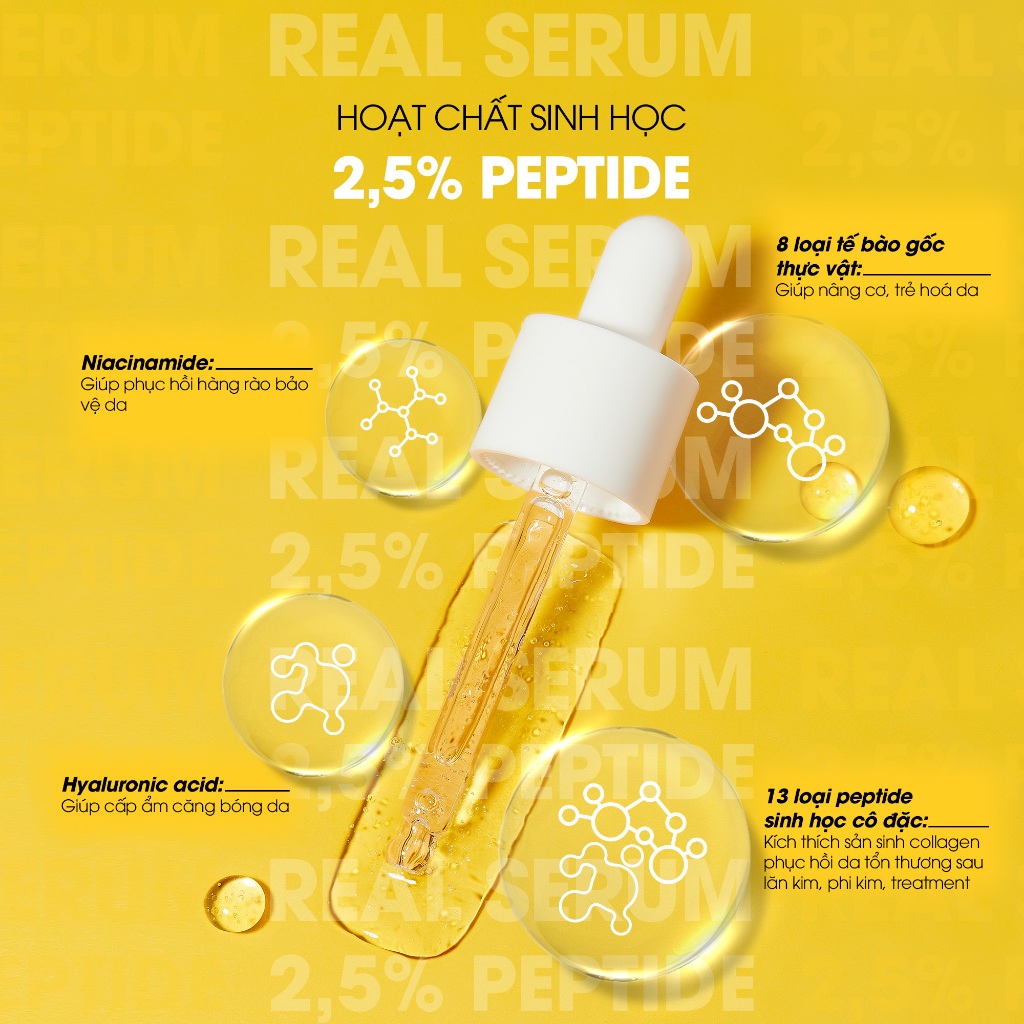 Ảnh Serum Phục Hồi Trẻ Hoá Da 2,5% Peptide Sinh Học Neogen Dermalogy Real Peptide Serum 30ml 4