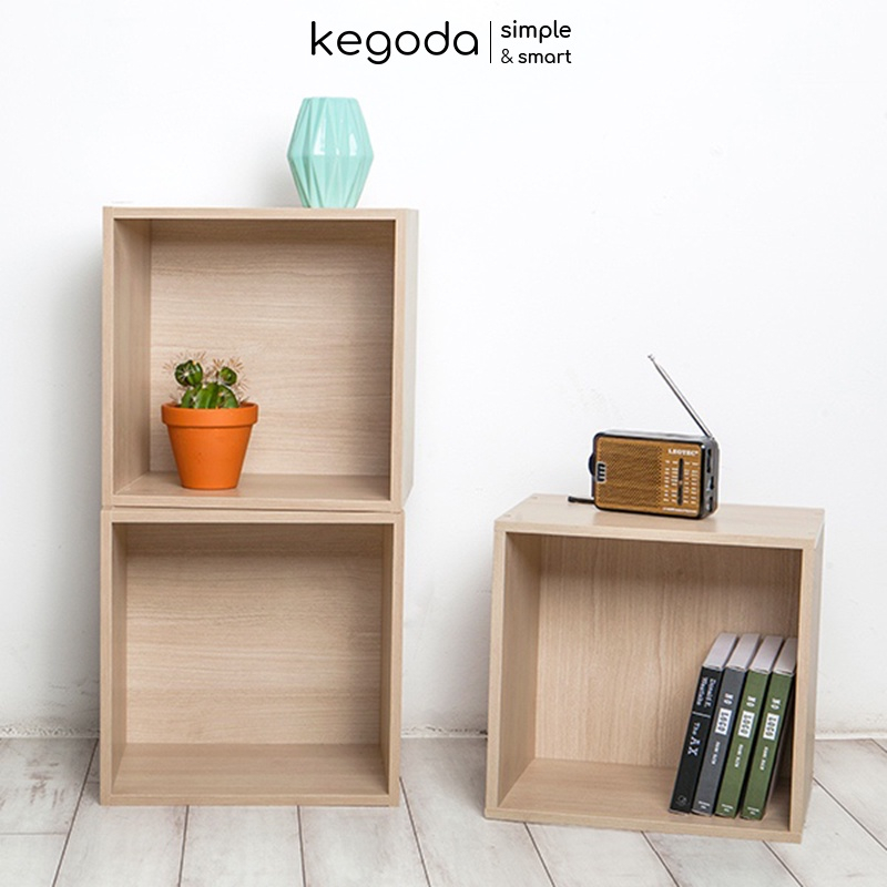 Ảnh Kệ Gỗ Hình Hộp Hình Vuông Dài 34cm, Rộng 24cm Và Cao 34cm Thương Hiệu KEGODA KGD29 1