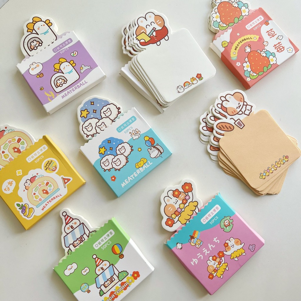Giấy Note Pad Không Keo Thỏ Cam Mini Ghi Chú Nhắc Nhở Xấp 50 Tờ ...