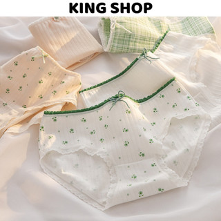 Quần lót nữ cao cấp cotton họa tiết cute xinh xắn đáy kháng khuẩn King Shop L-311