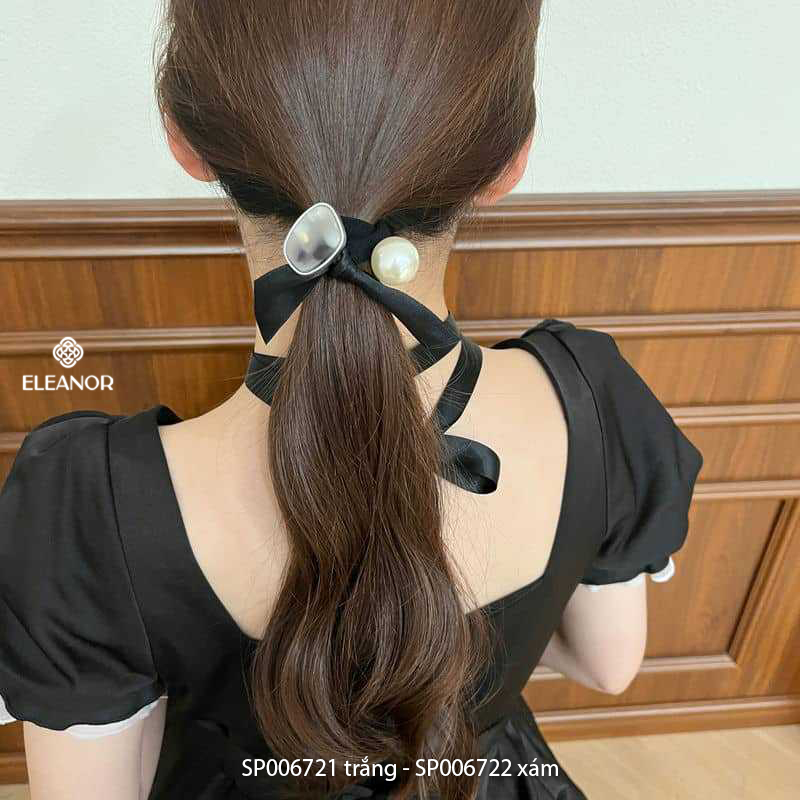 Dây buộc tóc nữ đính đá pha lê Eleanor Accessories dây cột tóc hình nơ phụ kiện tóc 6721
