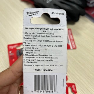 Thước 5m thước 8m và đầu chuyển vít sang bu lông 1/2 inch 48-32-5034 Milwaukee - Hàng chính hãng