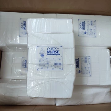 Bông gòn viên / gòn cắt 6x6 cm, Quick Nurse gói 500g -Bông viên quick nurse