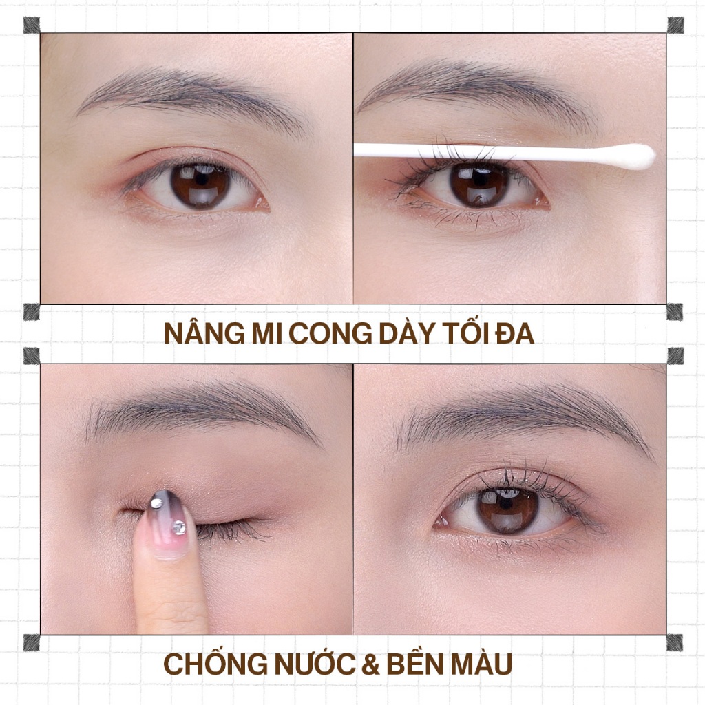 Ảnh Mascara Glamrr Q Dày Cong Chống Nước Thuần Chay VEGAN SUPER STAY MASCARA (7g) 4