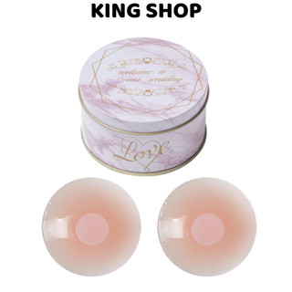 Miếng Dán Ngực Silicon  Hộp 10 Miếng Wedding Keo Siêu Dính Tái Sử Dụng Nhiều Lần King Shop D-329