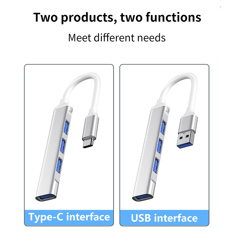Hub USB type C USB 3.0 sang 4 cổng USB 3.0 hỗ trợ cổng nguồn Micro USB Cho Laptop Máy Tính