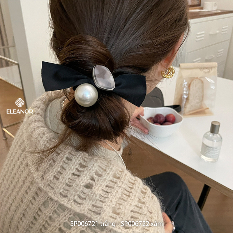Dây buộc tóc nữ đính đá pha lê Eleanor Accessories dây cột tóc hình nơ phụ kiện tóc 6721