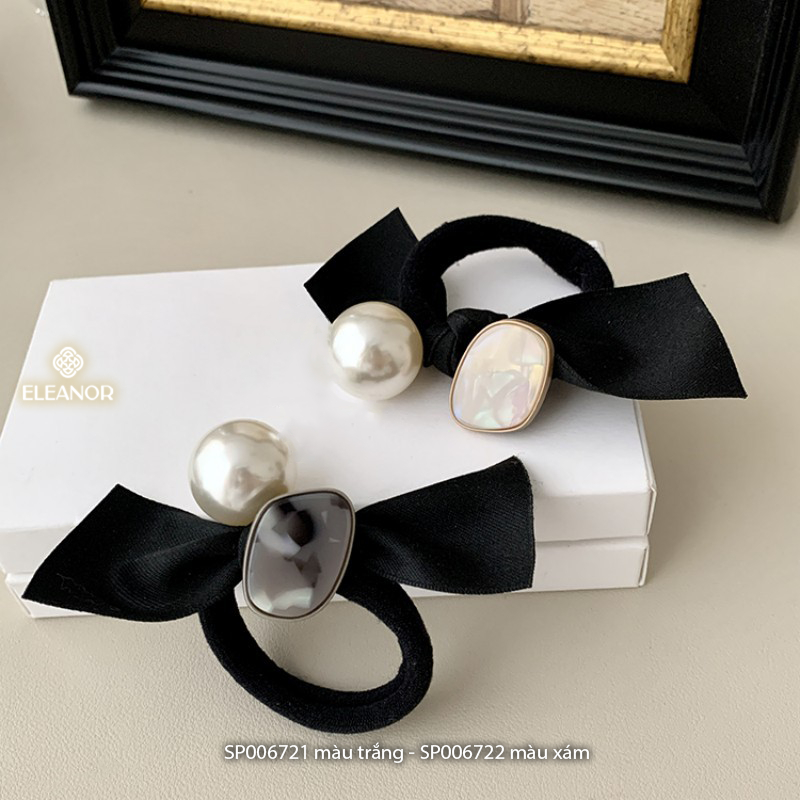Dây buộc tóc nữ đính đá pha lê Eleanor Accessories dây cột tóc hình nơ phụ kiện tóc 6721
