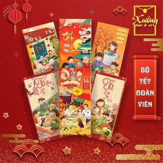 Combo 50 phong bao lì xì đỏ đẹp, set 50 lì xì truyền thống nhiều mẫu may mắn tài lộc 2025 { H }