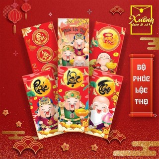 Combo 50 phong bao lì xì đỏ đẹp, set 50 lì xì truyền thống nhiều mẫu may mắn tài lộc 2025 { H }