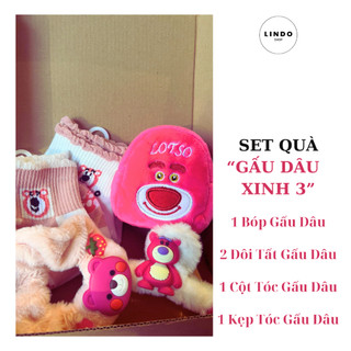Set Quà Tặng Gấu Dâu XINH LINDO, Quà Tặng Bạn Gái Các Dịp Đặc Biệt 20/10, 8/3, Sinh Nhật, Kỷ Niệm