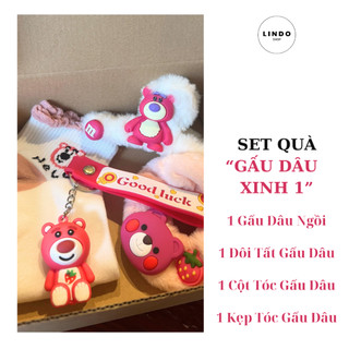 Set Quà Tặng Gấu Dâu XINH LINDO, Quà Tặng Bạn Gái Các Dịp Đặc Biệt 20/10, 8/3, Sinh Nhật, Kỷ Niệm