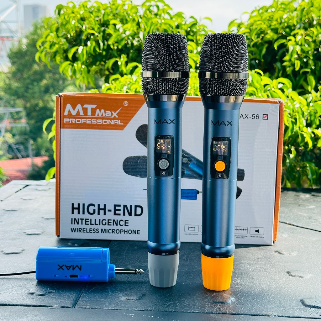 Micro hát hay bắt giọng tốt MTMAX Max 56 , hút âm chống hú hiệu quả, Pin sạc sử dụng lâu