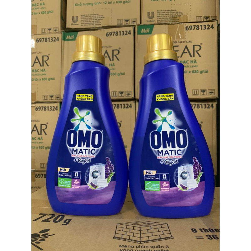 Nước Giặt OMO Matic Cửa Trước Hương Hoa Oải Hương 720g [ Hàng Tặng ]
