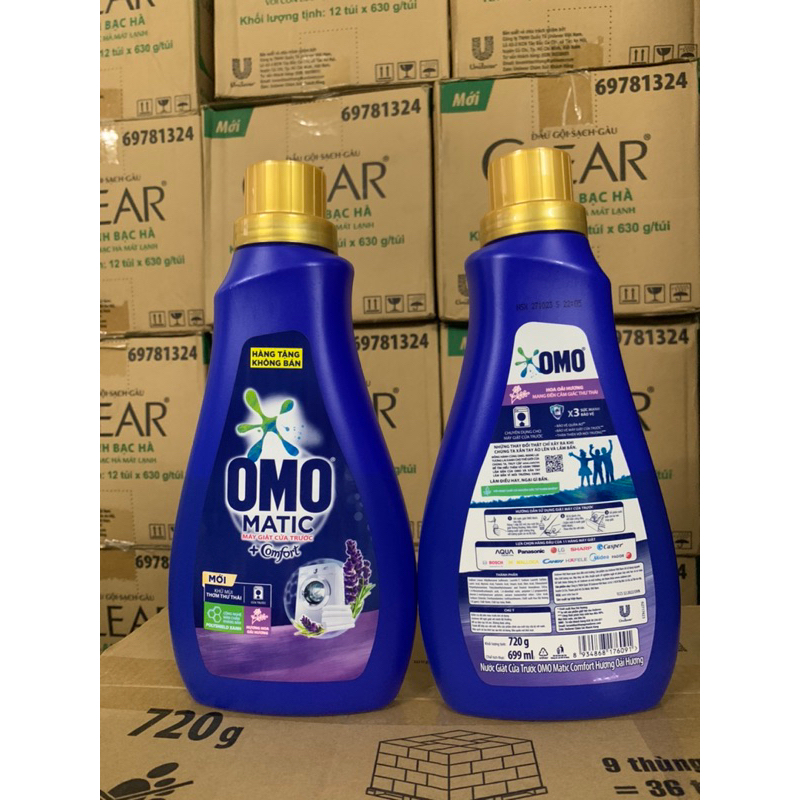 Nước Giặt OMO Matic Cửa Trước Hương Hoa Oải Hương 720g [ Hàng Tặng ]