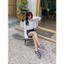 Giày Sandal Nam Nữ Unisex, Quai Ngang Đế Bằng In Mascot Cute Đi Học Đi Chơi