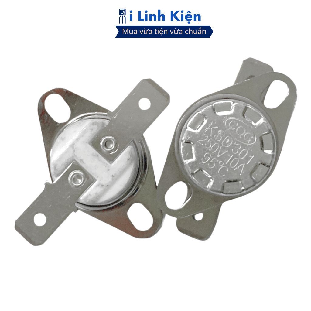 Rơ le nhiệt KSD301 giá trị từ 85-125 độ thường đóng đế sứ chịu nhiệt chất lượng ilinhkien