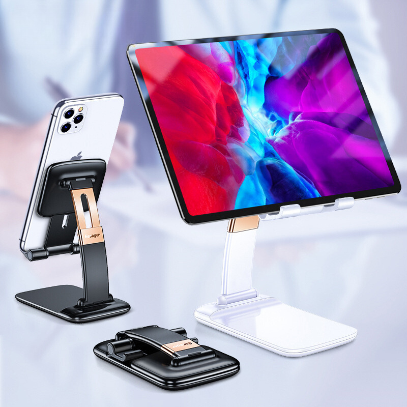 Giá đỡ điện thoại gấp gọn kim loại livestream xem video chụp ảnh để bàn quay phim ghi hình