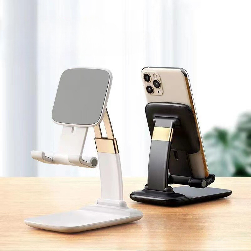 Giá đỡ điện thoại gấp gọn kim loại livestream xem video chụp ảnh để bàn quay phim ghi hình