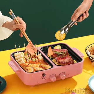 CHẢO ĐIỆN 2 NGĂN MINI HÀN QUỐC 6 Bếp lẩu nướng 2 trong 1 - Giá Tốt, Miễn Phí Vận Chuyển, Đủ Loại | Shopee Việt Nam