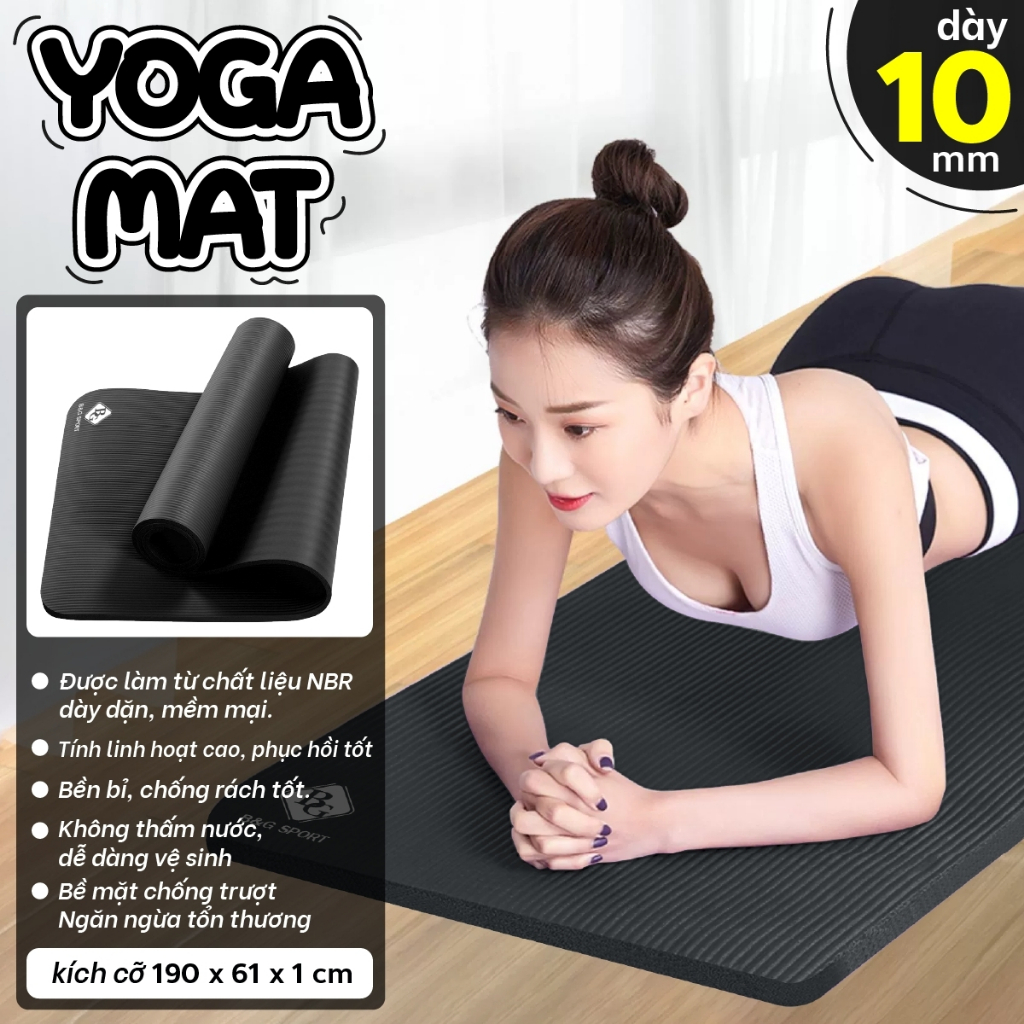 [ALL 10mm] Thảm tập yoga, thảm tập gym 10mm Eco Friendly chống trượt ...