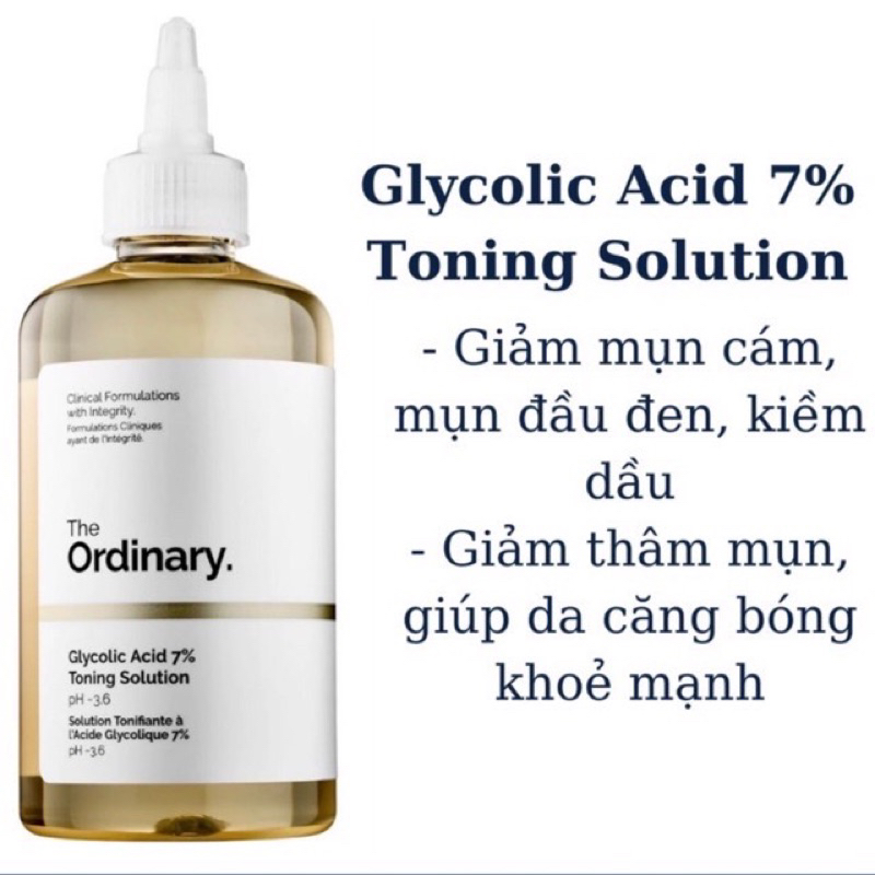 The Ordinary 7 Glycolic Acid Nước Hoa Hồng Tẩy Tế Bào Chết Chính Hãng