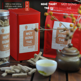 Mứt gừng thẻ ngọt chùa làm, sản phẩm của chùa Bửu Lâm, Bình Thuận, đóng túi 500 gram và 1 KG