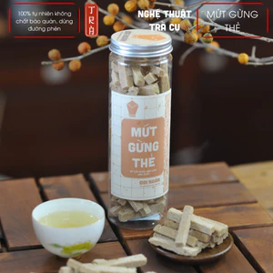 - Mứt gừng thẻ đường phèn nói không với đường tinh luyện- đóng hủ pet 380ml -125gr