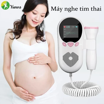 Yunos Doppler máy đo nhịp tim thai máy đo tim thai tại nhà với hình LCD cho phụ nữ mang thai