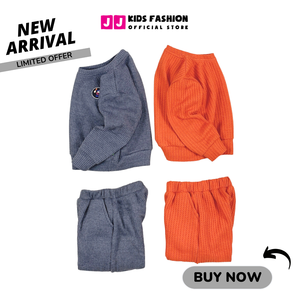 Bộ quần áo dài tay thu đông cho bé trai cotton phong cách hàn quốc dễ thương | JJ Kids Fashion
