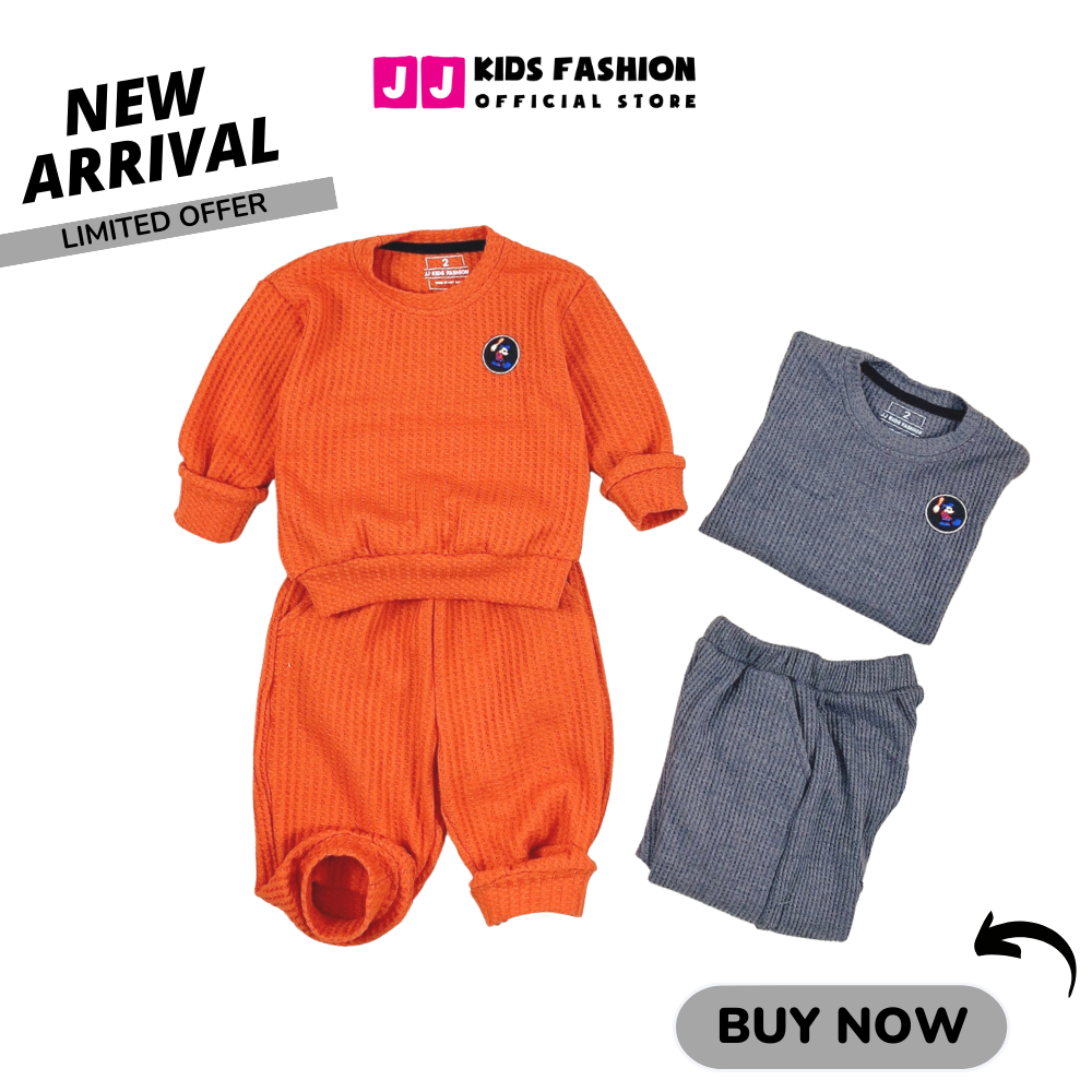 Bộ quần áo dài tay thu đông cho bé trai cotton phong cách hàn quốc dễ thương | JJ Kids Fashion