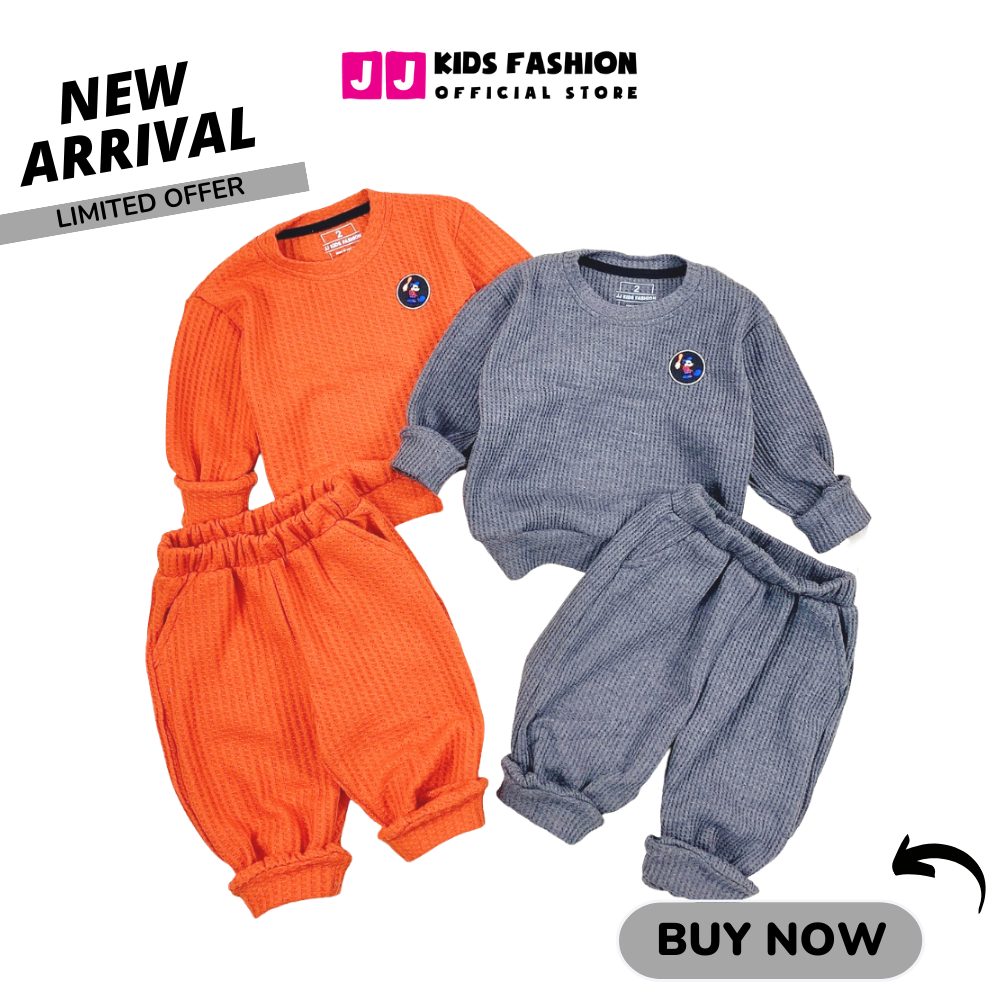 Bộ quần áo dài tay thu đông cho bé trai cotton phong cách hàn quốc dễ thương | JJ Kids Fashion