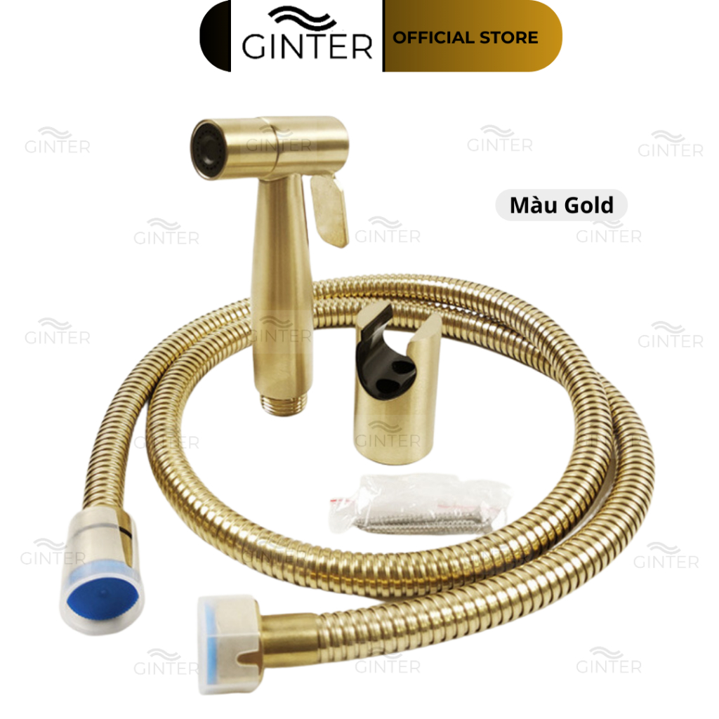Vòi Xịt Vệ Sinh INOX 304 Màu Vàng Gold Cao Cấp - Dây Xịt Inox 304 - Cài ...