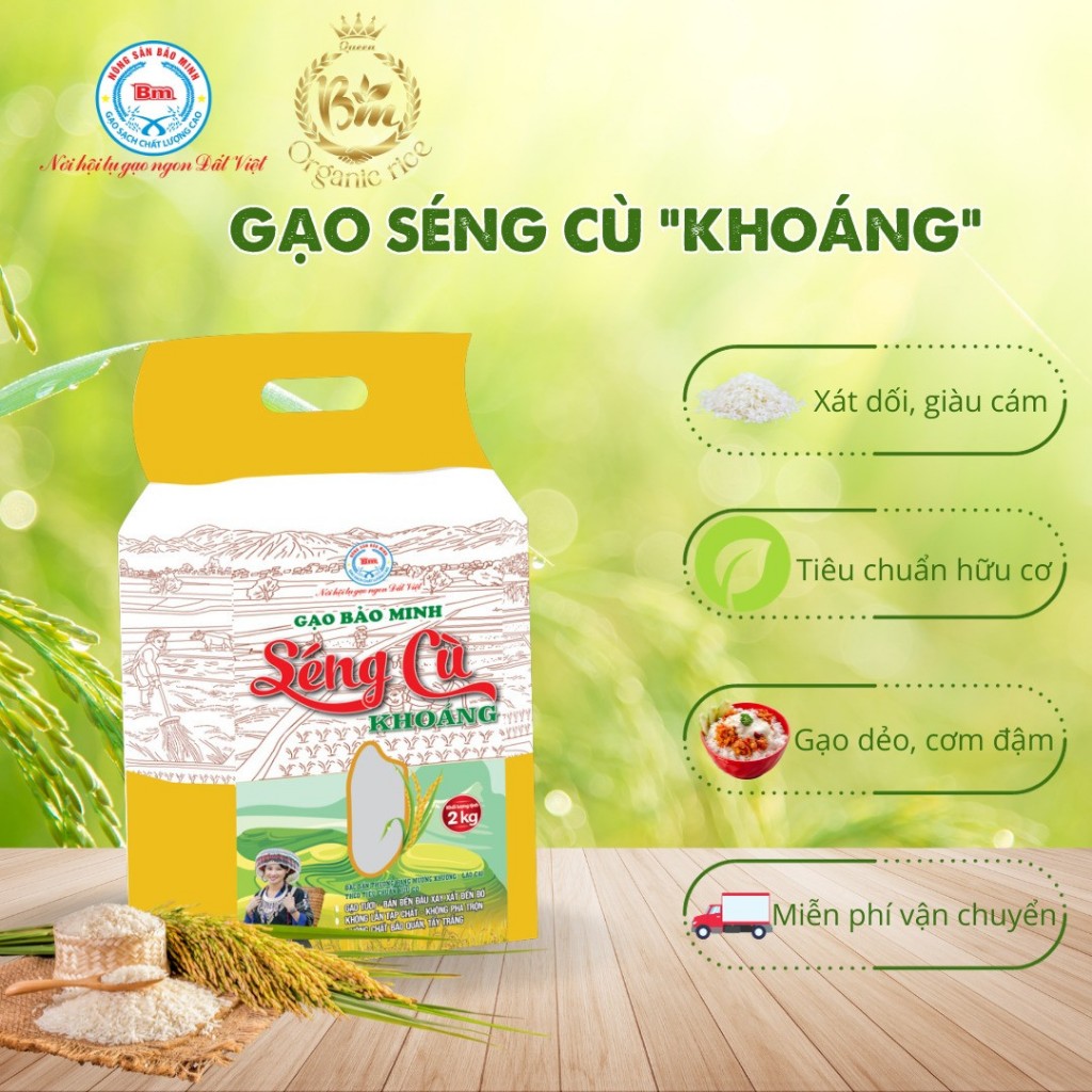 Gạo Séng Cù khoáng hữu cơ Bảo Minh Queen Rice túi 2kg | Shopee Việt Nam