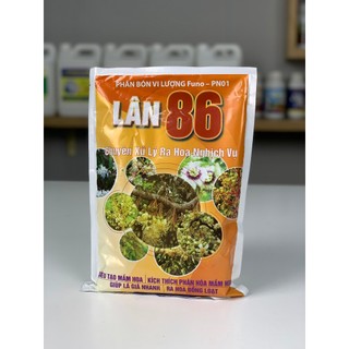 Lân 86 - Phân bón chuyên dụng kích thích mầm hoa, xử lý ra hoa nghịch vụ, gói 1kg cho hiệu quả cao.