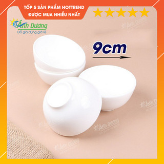 Chén/ bát sứ trắng đựng nước chấm size 9cm mini