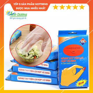 Bao găng tay tiện lợi PE ni-long phân hủy 100 cái