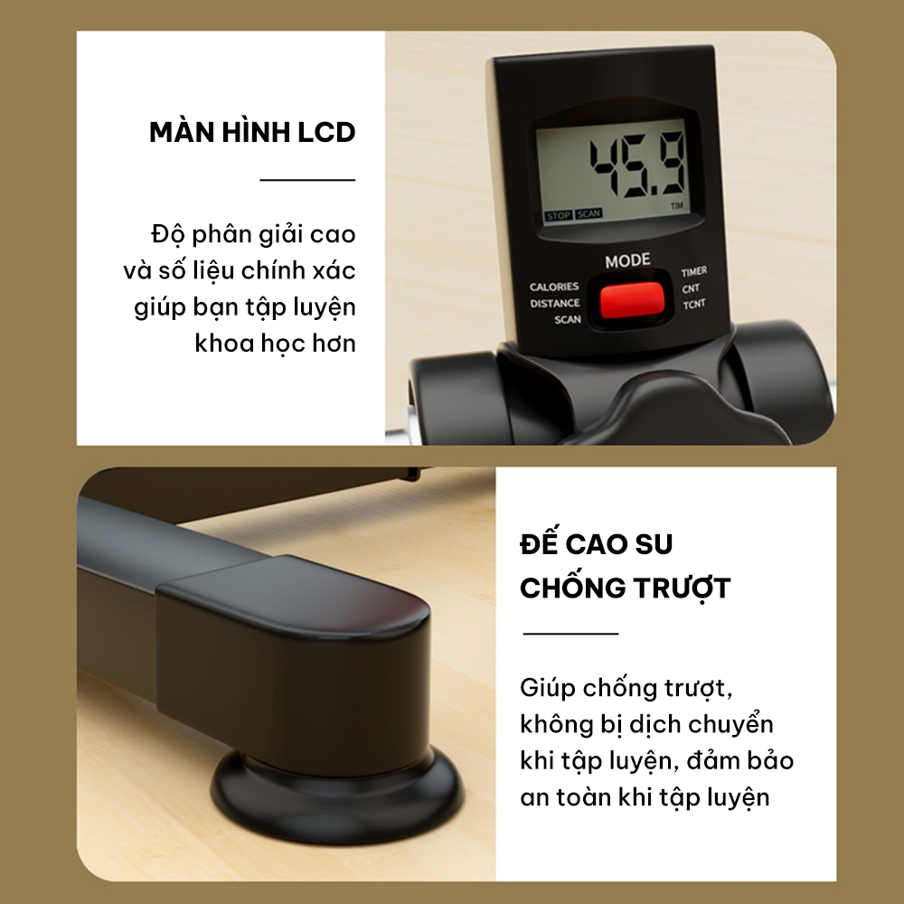 Xe đạp gấp gọn GoodFit GF006MB, xe đạp mini tập thể dục, tập phục hồi chức năng có đồng hồ điện tử