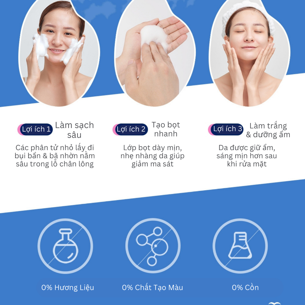 Sữa Rửa Mặt Dưỡng Ẩm, Làm Trắng Chiết Suất Gạo Momotani White Moisture Facial Wash 200g