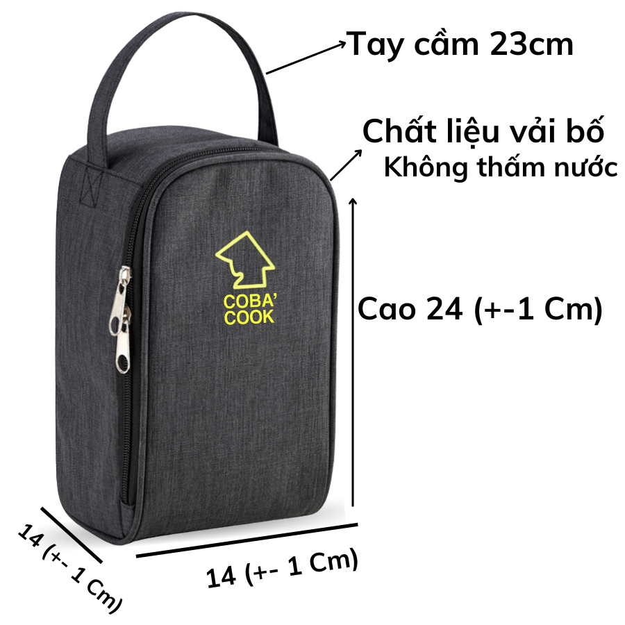 Ảnh Bộ túi hộp cơm thủy tinh COBACOOK - CCR43BL 3