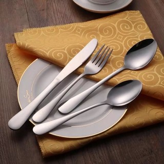 Bộ 3 Món Cao Cấp Gồm Dao Thìa Dĩa(Nĩa) Inox 304 Dùng Ăn Món Tây Bit Tết Mỳ Spaghetti.