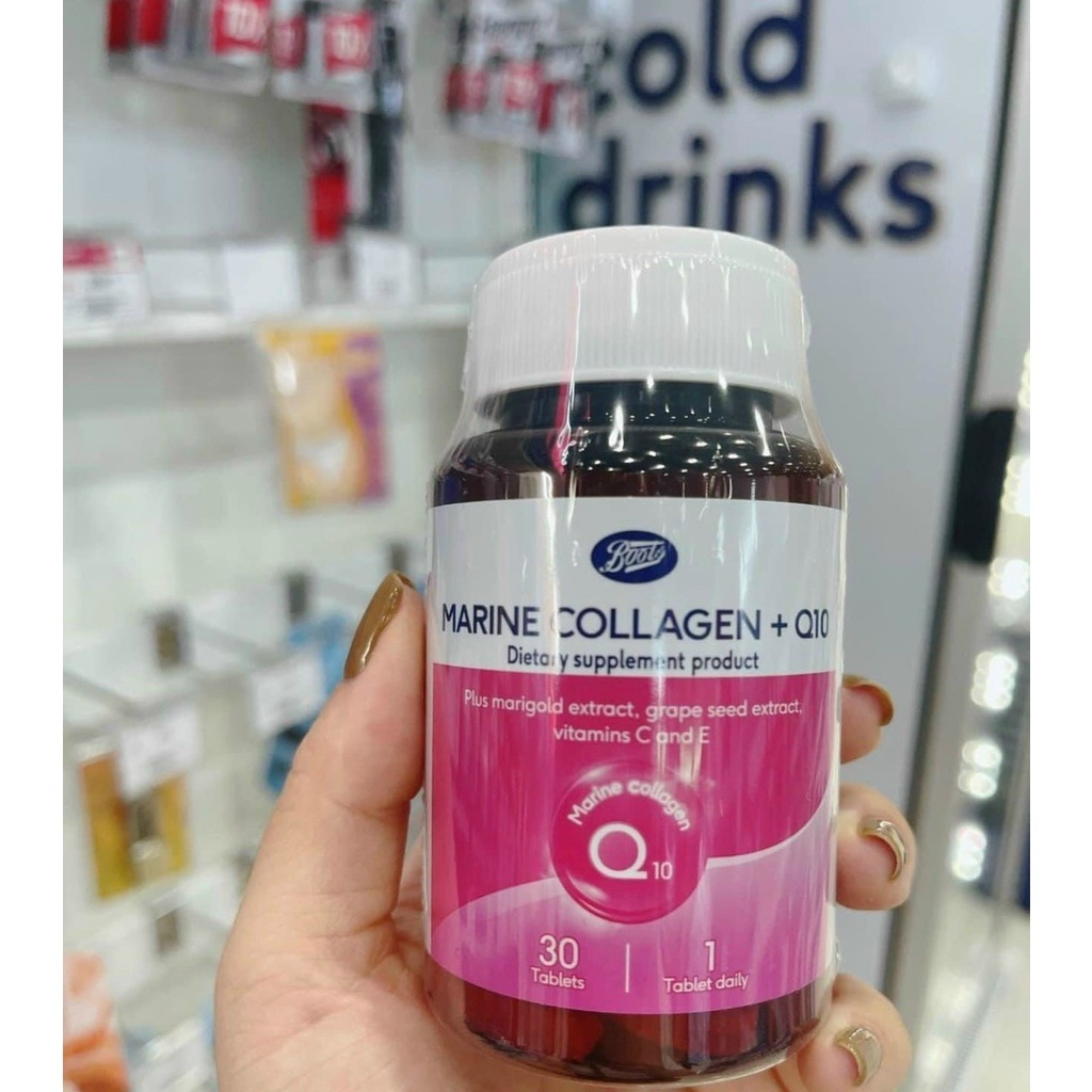 Viên uống Boots Marine Collagen + Q10 Thái Lan Shopee Việt Nam