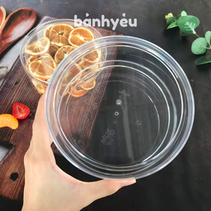 Hộp Mica Tròn đựng bánh mứt, hạt điều, yến sào có nắp đậy