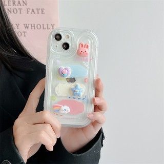 Ốp lưng iphone trong suốt chống sốc rabbit happy cute dành cho ip 6/6s/7/8 plus/x/xs/xr/11/12/13/14/15/16 pro max xx1055