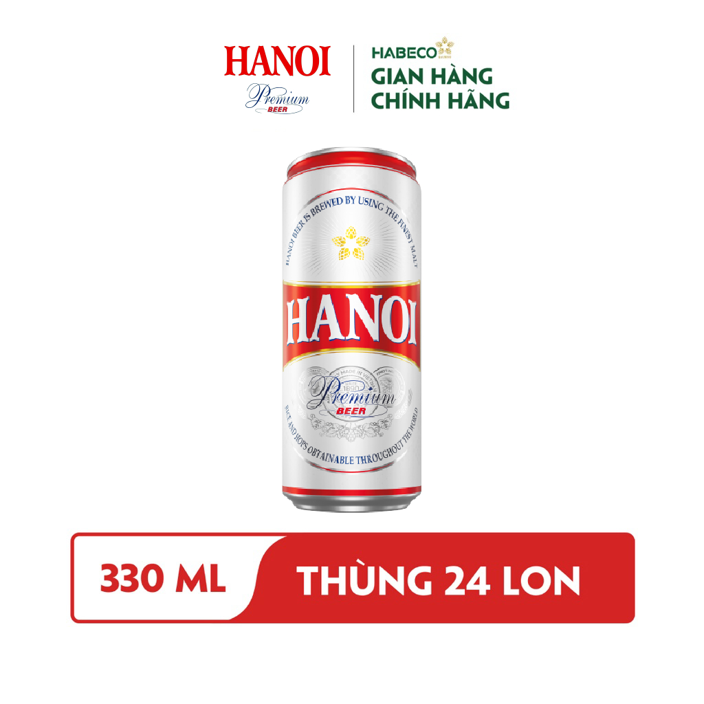Ảnh HỎA TỐC HÀ NỘI - COMBO 2 Thùng 24 lon Bia Hanoi Premium - HABECO (330ml/lon) 1