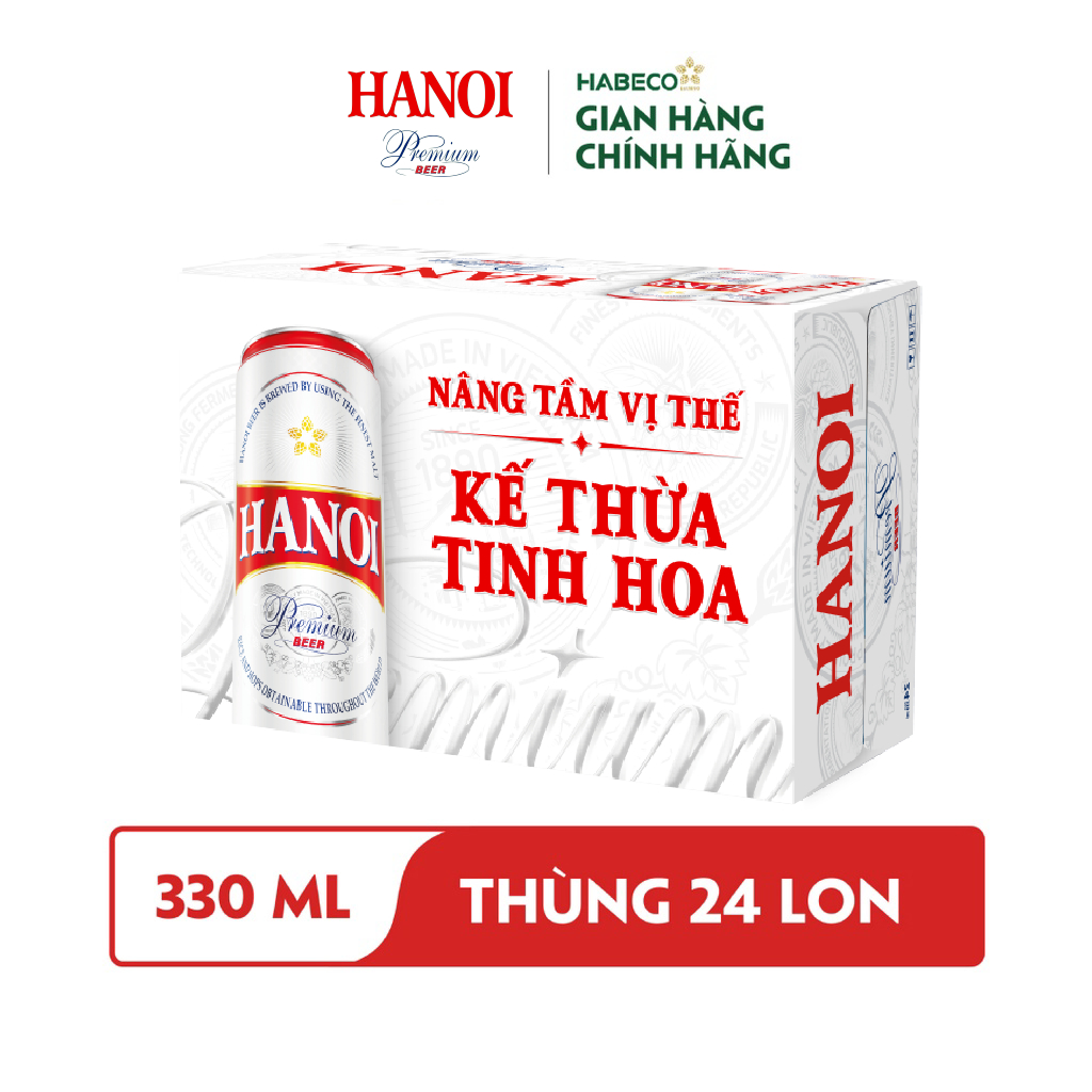 Ảnh HỎA TỐC HÀ NỘI - COMBO 2 Thùng 24 lon Bia Hanoi Premium - HABECO (330ml/lon) 3