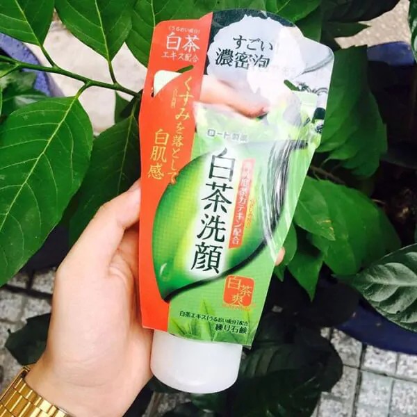 Ảnh Sữa rửa mặt trà xanh cho da dầu mụn Rohto Shirochasou Nhật Bản 120g 1