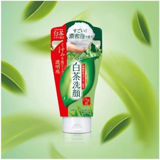 Ảnh Sữa rửa mặt trà xanh cho da dầu mụn Rohto Shirochasou Nhật Bản 120g 4