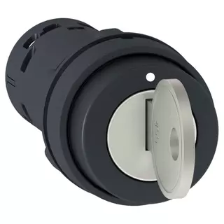 Công Tắc Khóa 2 Vị Trí Nguyên Khối Phi 22mm 1NO key 455 Schneider Dùng Trong Tủ Điện| Công Tắc Xoay Có Khóa 1NO XB7NG21