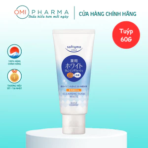 Sữa Rửa Mặt & Tẩy Trang Tạo Bọt Dưỡng Trắng Da Softymo Kosé Nhật Bản (Tuýp 60g)